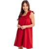 Mud Pie Women’s Women’s Larkin Ruffle Dress(Red)
