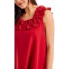 Mud Pie Women’s Women’s Larkin Ruffle Dress(Red)