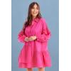 Mud Pie Women’s Women’s Mary Ruffle Dress(Pink)