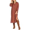 Mud Pie Women’s Clemmy Womens Maxi Dress(Rust)