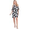 Mud Pie Womens Cora Cold Shoulder Summer Dress, Navy Blue(Black)