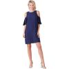Mud Pie Womens Cora Cold Shoulder Summer Dress, Navy Blue(Blue)