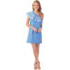 Mud Pie Women’s Laurel One Shouldr Dress Bl(Blue)