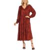 Mud Pie Women’s Mud Pie Petal Tiered Womens Maxi Dress(Rust)