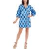 Mud Pie Women’s Mud Pie Women’s Balloon Sleeve Dress(Blue)