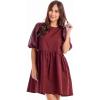 Mud Pie Women’s Mud Pie Women’s Ren Leather Dress(Oxblood)