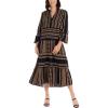 Mud Pie Women’s Mud Pie Women’s Yarn-dye Tiered Dress(Black)