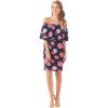 Mud Pie Womens Pippa Off-The-Shoulder Summer Dress, Pink Peony, Size Small