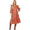 Mud Pie Women’s Women Priscilla Midi Dress(Rust/Copper)