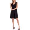 Mud Pie Women’s Women’s Larkin Ruffle Dress(Black)