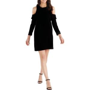 Mud Pie Aria Women’s Cold Shoulder Long Sleeve Dress(Black)