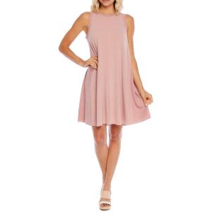 Mud Pie Inman ribbed sleeveless dress – blush, XL