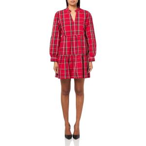 Mud Pie Women’s Mud Pie Women Shannon Plaid Dress(Red)