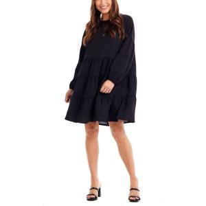 Mud Pie Womens Mud Pie Women’s Dallas Tiered Dress(Black)