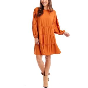 Mud Pie Womens Mud Pie Women’s Dallas Tiered Dress(Rust)