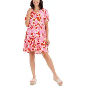 Mud Pie Women’s Mud Pie Women’s Tammy Tiered Dress(Pink)