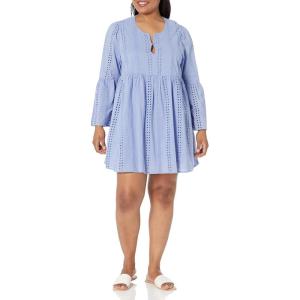 Mud Pie Women’s Raylee Eyelet Dress(Blue)