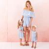 Mud Pie Women’s Matching Moms & Minis Juniper Off-the-shoulder Romper(Blue)
