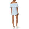 Mud Pie Women’s Matching Moms & Minis Juniper Off-the-shoulder Romper(Blue)