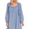 Mud Pie Women’s Mud Pie Ryland Women’s Tiered Dress(Blue)