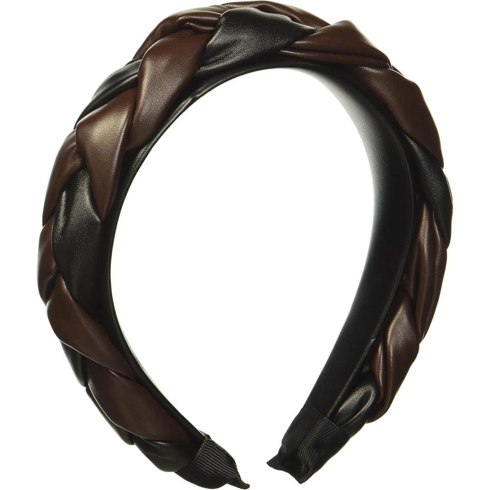 image:imageMud Pie Womens Braided Leather Headband Green One Size