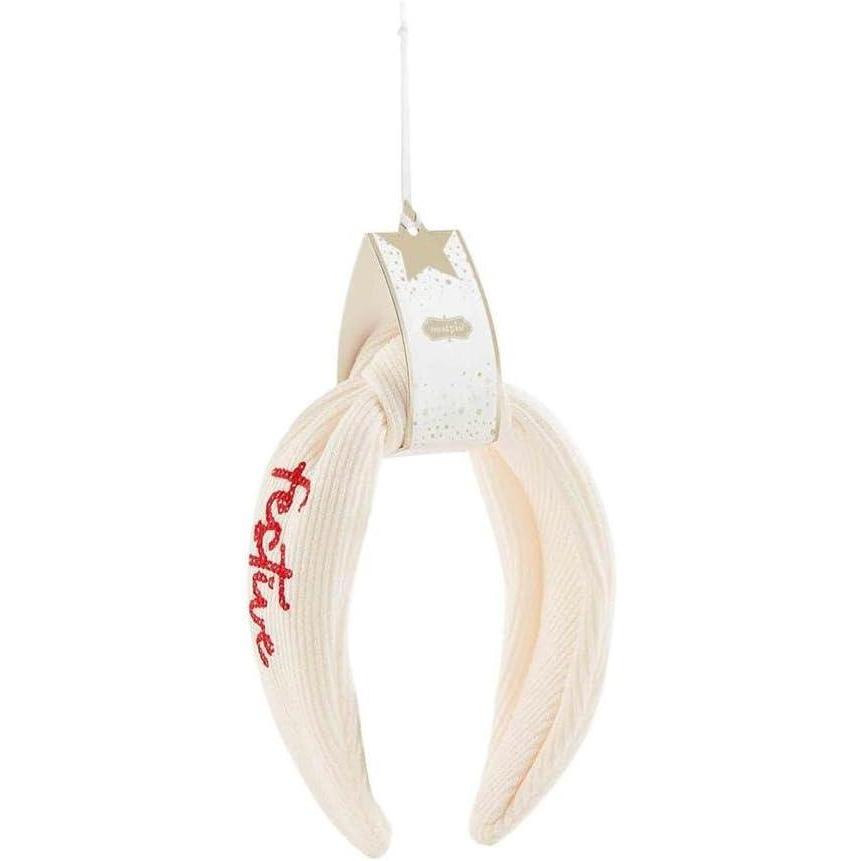 image:imageMud Pie Womens Christmas Embroidered Headband White One Size