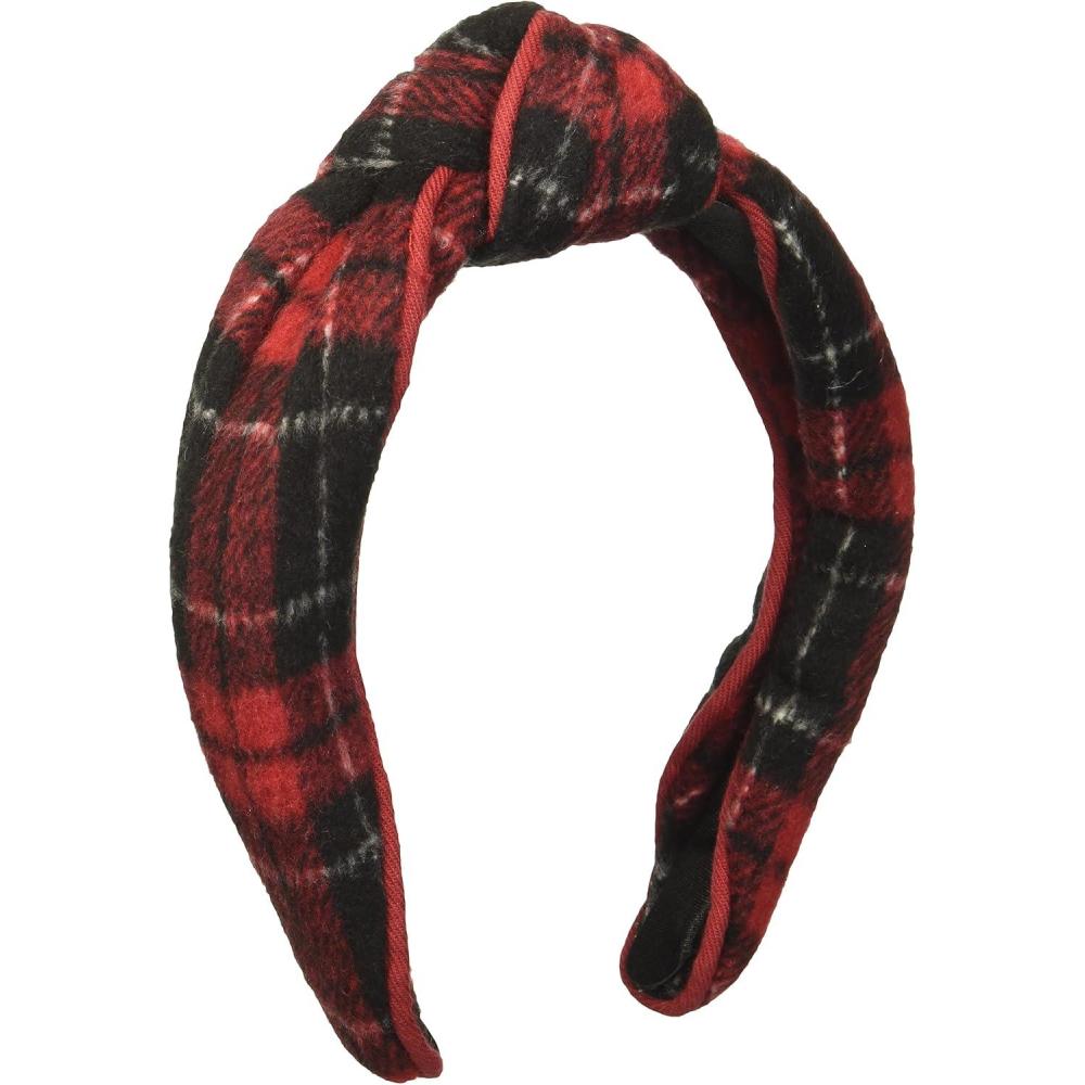 image:imageMud Pie Womens Plaid Headband Red One Size