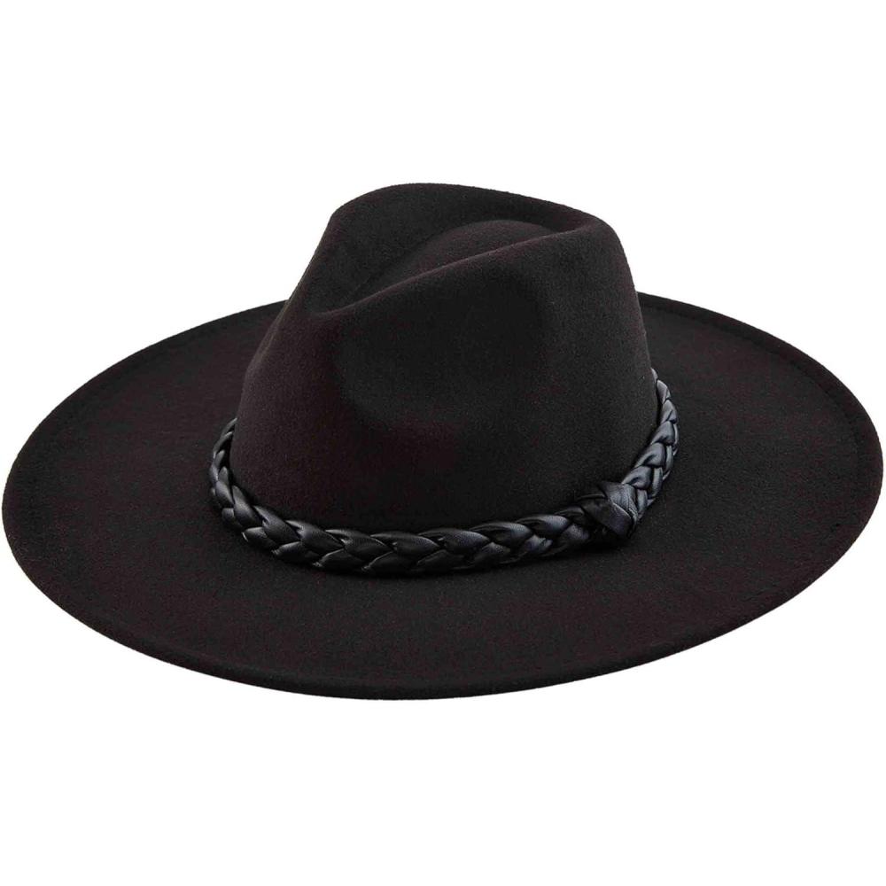 image:imageMud Pie Womens Womens Braided FedoraBlack