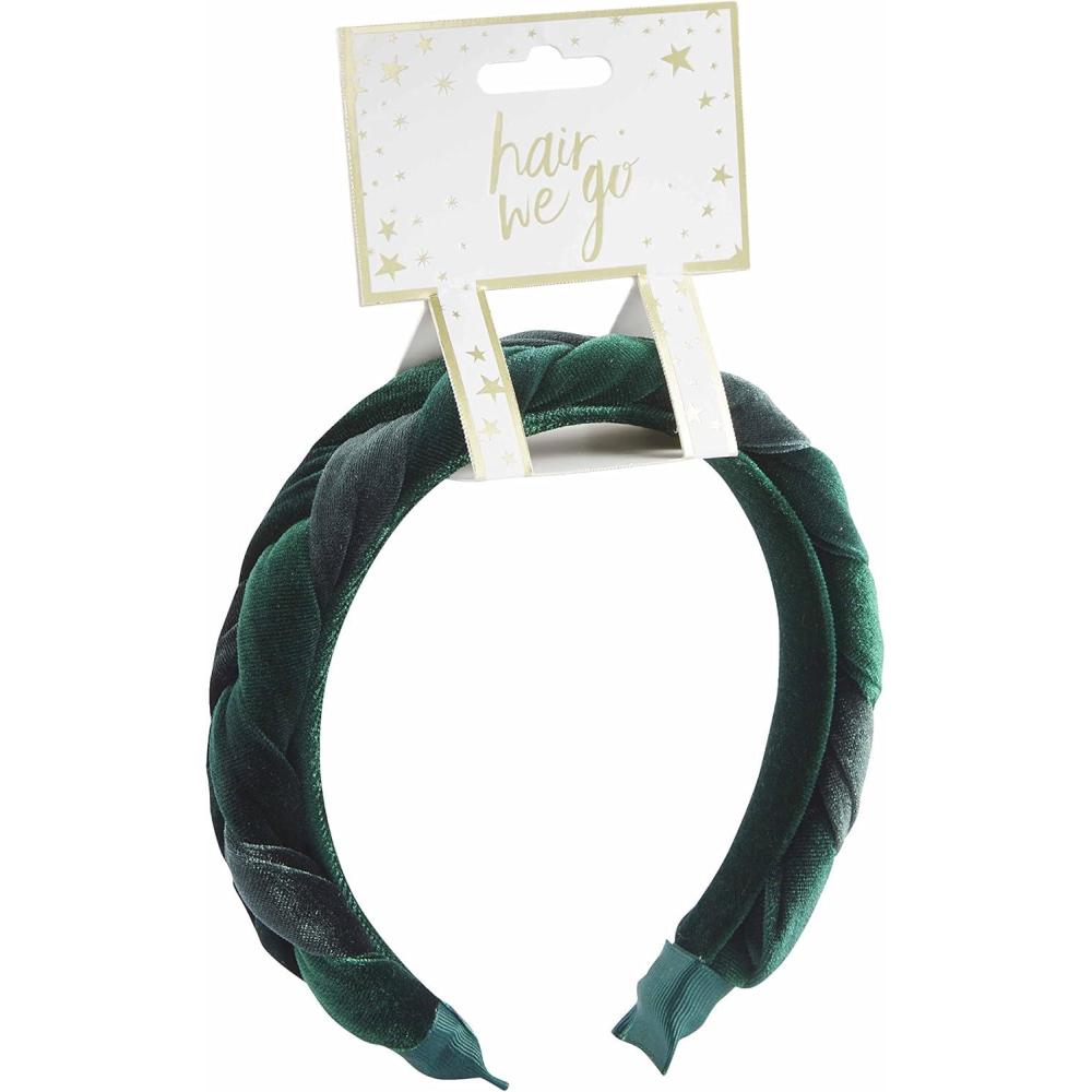 image:imageMud Pie womens Mud Pie Braided Velvet Womens HeadbandGreen
