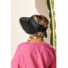 Mud Pie Women’s Leopard Trim Bow Visor(Black)