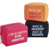 Mud Pie Women’s Square Silicone Pouch(Pink)