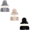 Mud Pie Women’s Women’s Chenille Beanie and Gloves(Black)