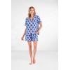 Mud Pie Women’s Women’s Julianna Pajama Set(Blue)