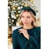 Mud Pie womens Mud Pie Braided Velvet Womens Headband(Green)