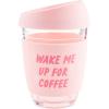 Mud Pie Glass Travel Mug, Pink, 12 oz(Blush)