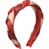 Mud Pie Women’s Braided Leather Headband, Red, One Size