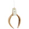 Mud Pie Women’s Raffia Woven Headband-Tan; One Size Fits Most