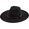 Mud Pie Women’s Women’s Braided Fedora(Black)