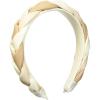 Mud Pie womens Mud Pie Braided Velvet Womens Headband(Cream)