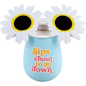 Mud Pie Summer Silicone Wine Glass Pc(Blue)