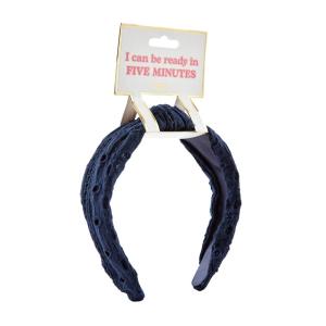 Mud Pie Women’s Eyelet Knotted Headband, Navy, One Size(Navy)