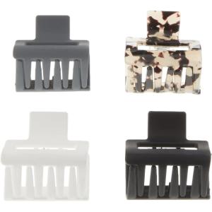 Mud Pie Women’s Mini Hair Clips, Black, One Size