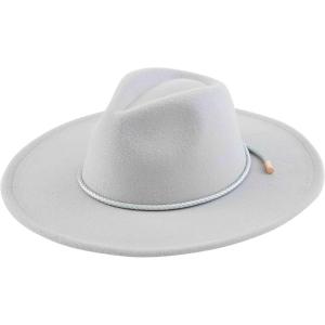 Mud Pie Women’s Mud Pie Women’s Tied Braid Fedora(Gray)