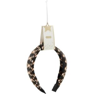 Mud Pie Women’s Raffia Woven Headband-Black; One Size Fits Most