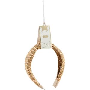 Mud Pie Women’s Raffia Woven Headband-Tan; One Size Fits Most