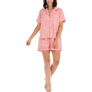 Mud Pie Women’s Women’s Julianna Pajama Set(Pink)