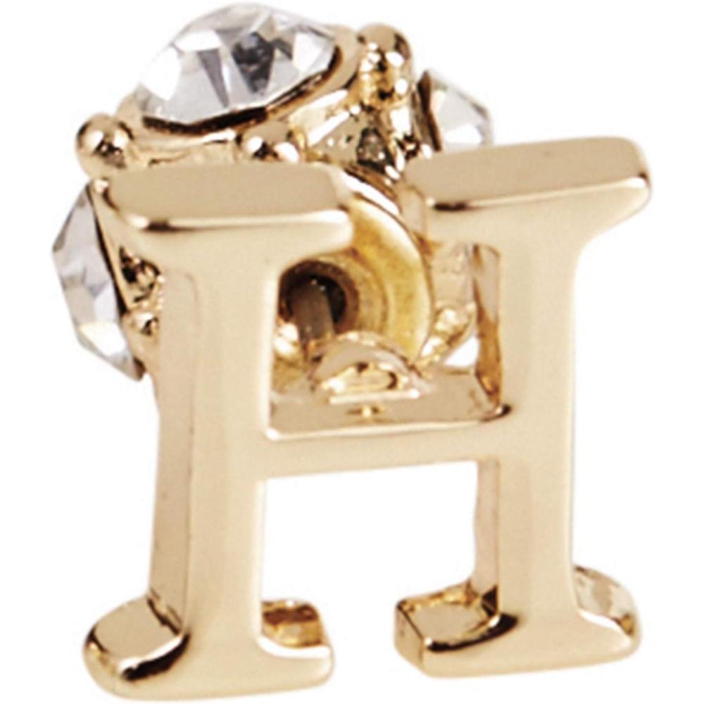 image:imageMud Pie Gold Initial Pave N Pierced EarringsR