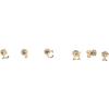 Mud Pie Gold Initial Pave N Pierced Earrings(D)