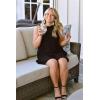 Mud Pie Women’s Beaded Tassel Earrings(Black)