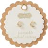Mud Pie Gold Initial Pave N Pierced Earrings(C)